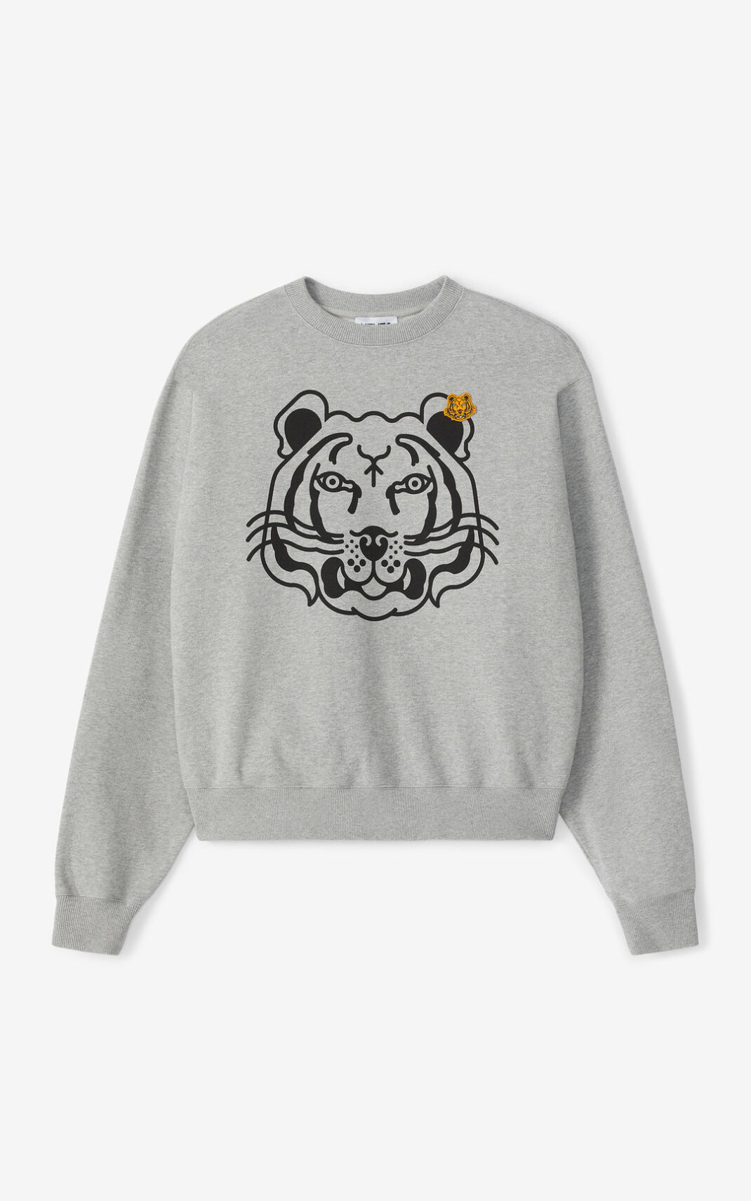 Kenzo K Tiger Sweatshirt Erkek Gri | 3985-YXCUZ